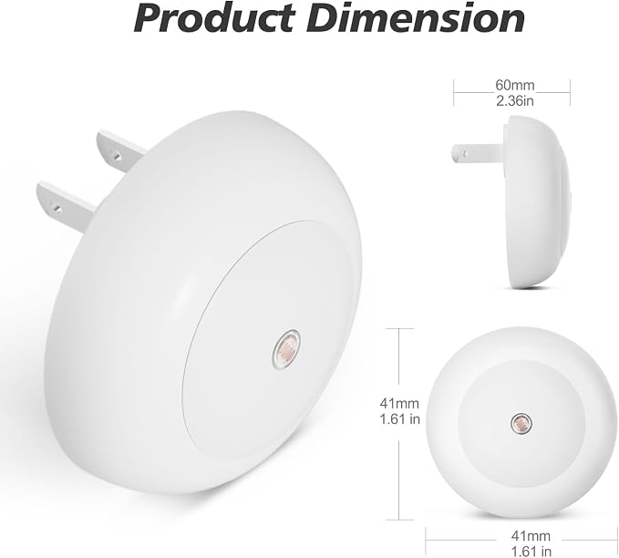fesnne Night Light, Night Lights Plug into Wall, Dusk to Dawn Sensor, Pink Led Night Light 0.5W, 2 Pack Nightlight for Adults, Bedroom, Bathroom, Hallway, Kitchen