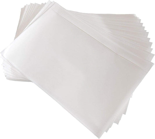 BEUYI Clear 9.5'' x 6.7'' Packing List Envelopes, Adhesive Shipping Label Pouches/Sleeves, Easily Fits Half of Letter-Size Paper (120 Pack)