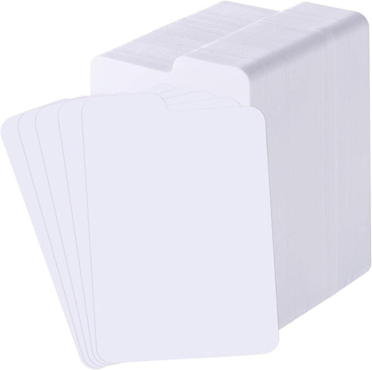 Lewtemi White Trading Card Dividers Plastic Card Separators Organizer for Sport Game Business Storage, 2.6 x 3.8 Inch/ 66 x 97 mm(50 Pieces)