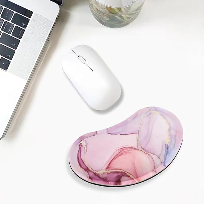 MXCOIRTP Wrist Rest for Mouse, Ergonomic Memory Foam Wrist Cushion Support Pad, Mouse Wrist Pad with Non-Slip Base for Typing Pain Relief, Office, Home, Gaming, Computer