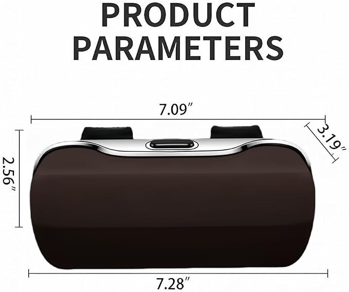 GDQ Sunglasses Holder for Car Visor Glasses Case|Car Sunglass Holder|Eyeglass Holder|Press Silent Shockproof Dustproof (Brown)