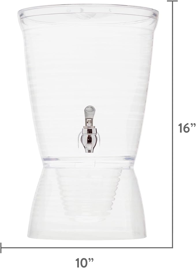 CreativeWare Bark Beverage Dispenser, 2.5 Gallon, Clear, (Pack of 1)