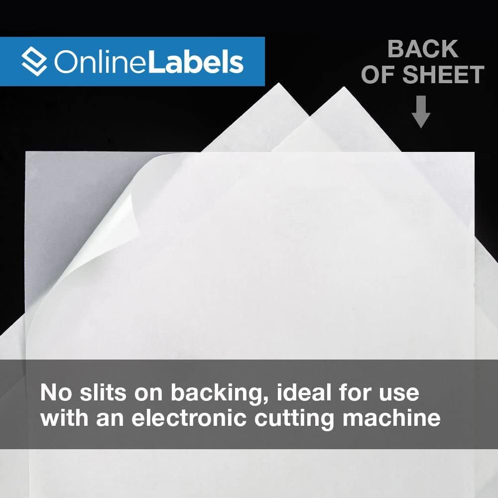 8.5 x 11 Clear Frosted Matte Sticker Paper (Inkjet Printers Only) - 10000 Sheets - Full Sheet Labels - OnlineLabels