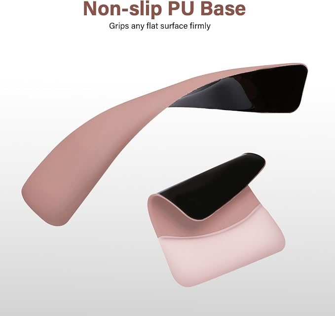 MOSISO Wrist Rest Support Mouse Pad & Keyboard Set, Salmon Pink | Rectangular Ergonomic Mousepad, Non-Slip Base, Home/Office Pain Relief & Easy Typing, Neoprene Cloth & Raised Silicone Lining