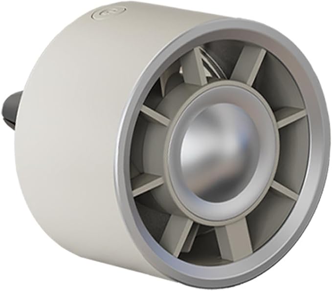 Car Vent Fans, Portable USB Mini Automatic Fan with Cool Lighting, Three-speed Blower with Adjustable Clip, Universal for Most Cars, Trucks, SUVs (White)