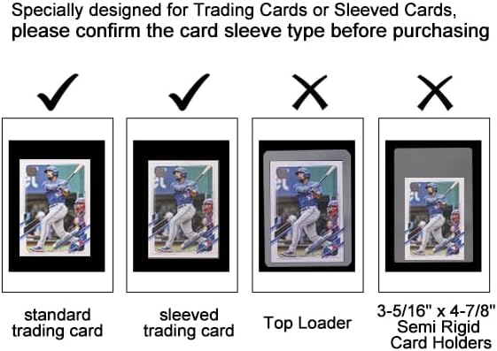 D DACCKIT Trading Card Binder 4 Pocket - Fits 336 Cards，21 Side-Loading Pages, Card Binder No Rings Folder for Collectible Games, Sports, TCG (Model D，Classic Black)