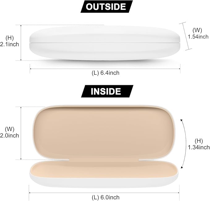 Eyeglasses Case, Hard Shell Protective Case for Glasses, Unisex for Women Men
