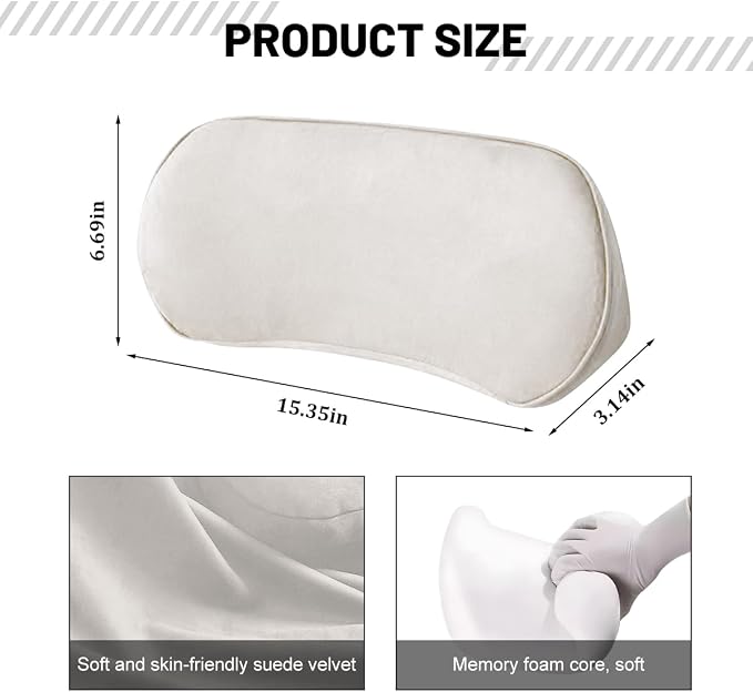 Zpana Car Lumbar Support Pillow, Memory Foam Vehicle Seat Lower Back Support Cushion for Back Pain Relief & Sciatica, Comfortable Auto Driver Seat Pad, Universal for Vehicles (Beige) | Memory Foam Lumbar Support Pillow, Lower Back Pain Relief & Sciatic...