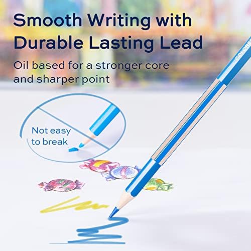 48 Pack Colored Pencils for Adult Coloring Books, Soft Core, Art Drawing Pencils for Artists Kids Beginners, Coloring Pencils Set with Sharpener for Coloring, Sketching, Painting