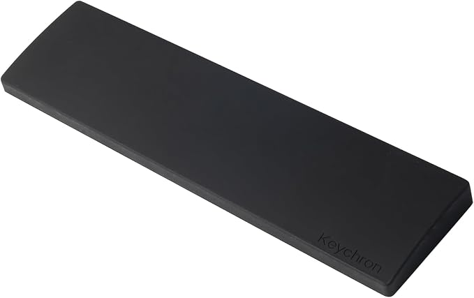 Silicone Wrist Rest for Keychron K10 Pro / K10 Max/ K10 HE / Q6 / Q6 Pro / Q6 Max / Q6 HE / V6 / V6 Max, 17.6" Non-Slip Palm Rest, 100% Full-Sized Mechanical Keyboards Support with Typing Pain Relief