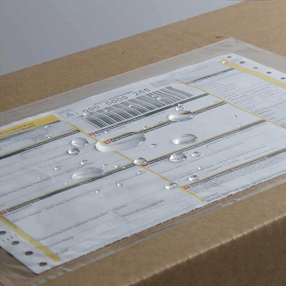 7.5" x 5.5" Packing List Pouches, 100 Pack Shipping Label Envelopes Clear Adhesive Top Loading Packing List