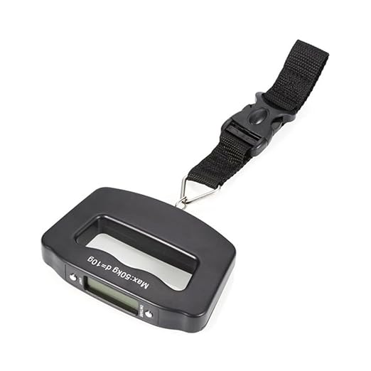 Portable Handheld Accurate High Precision Digital Travel Suitcase Luggage Weighing Electronic LCD Display Scale with Strap Upto 110 Pound Selectable Weigh Units