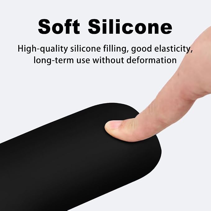 MXCOIRTP Wrist Rest for Mouse, Ergonomic Soft Silicone Wrist Cushion Support Pad, Mouse Wrist Pad with Non-Slip Base for Typing Pain Relief, Office, Home, Gaming, Computer, Black