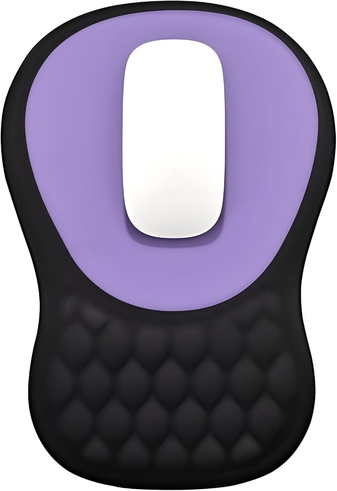 EooCoo Massage Ergonomic Mouse Pad with Dual-Slope Design Wrist Rest | Carpal Tunnel Relief, Memory Foam Wrist Rest, Non-Slip PU Base, Office Desk Accessories