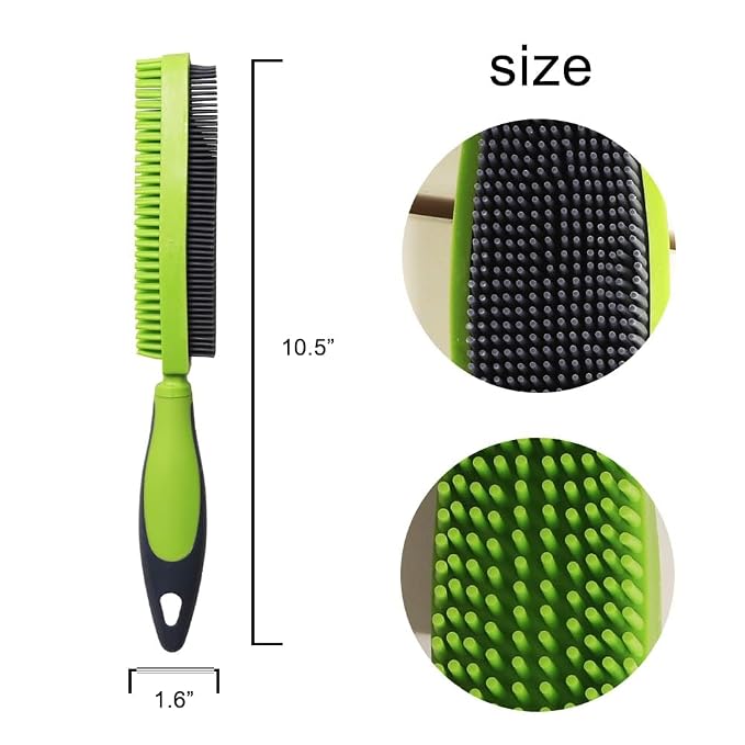 Rubber Pet Hair Remover Brush for Clothes, Couches & Pets