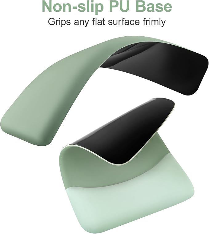 MOSISO Keyboard Wrist Rest & Mouse Pad with Wrist Rest, Green | Rectangular Ergonomic Mousepad, Non-Slip Base, Home/Office Pain Relief & Easy Typing, Neoprene Cloth & Raised Silicone Lining