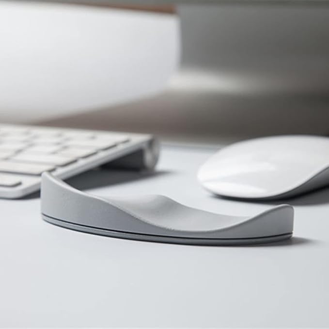 2PCS Ergonomic Mouse Wrist Rest Support, Palm Rest Pad Gliding Wrist Pad that Moves with Mouse, Wrist Pain Relief & Release Pressure on Hands for Office Work, Gaming, Coding (Black, Gray)