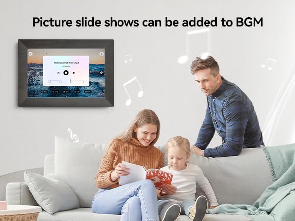 10.1 Inch Digital Picture Frame with 32GB Storage, WiFi Digital Photo Frame 1280x800 HD IPS Touchscreen, Easy Setup for Photo & Video Sharing via Free App, Black