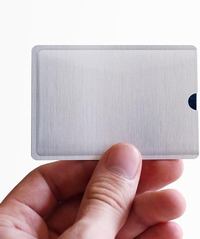 RFID Blocking Sleeve Anti Theft 4 Credit Card & 2 Passport Holder Wallet Pocket