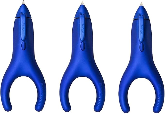 PenAgain Ergo-Sof Retractable Ballpoint Pen, Blue, Black Ink (00021), 3 PACK