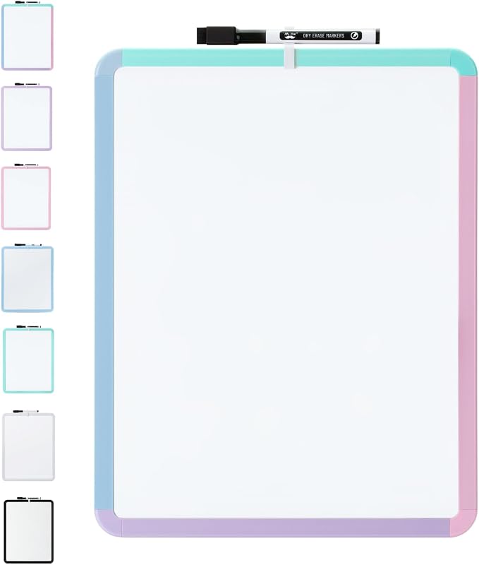 Mr. Pen- Dry Erase Board, 14” x 11” with a Black Dry Erase Marker | Small Mini White Board for Students