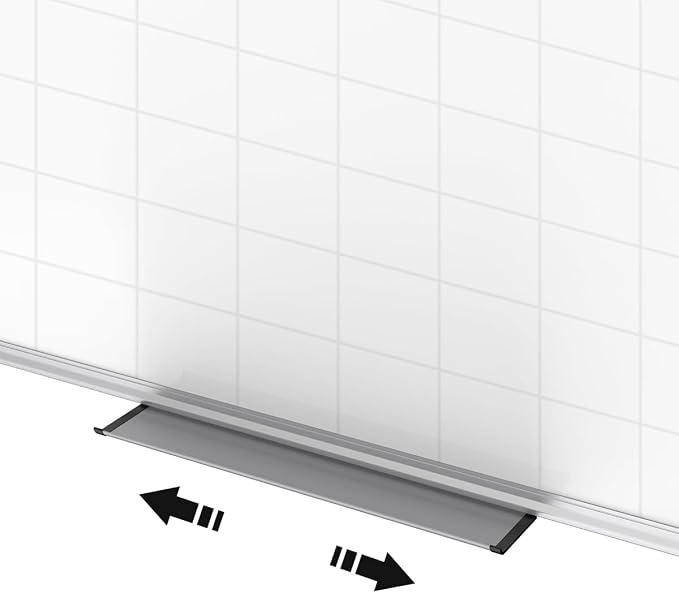 XBoard Magnetic Dry Erase Whiteboard with Lines 36 x 24 Inch | 3' x 2' Double Sided Grid Lined White Board, Presentation White Board Planner for Wall