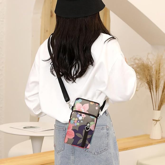 Small Crossbody Bag for Women - Mini Phone Purses with Crossbody Strap and Wallet - Nylon Arm Bag