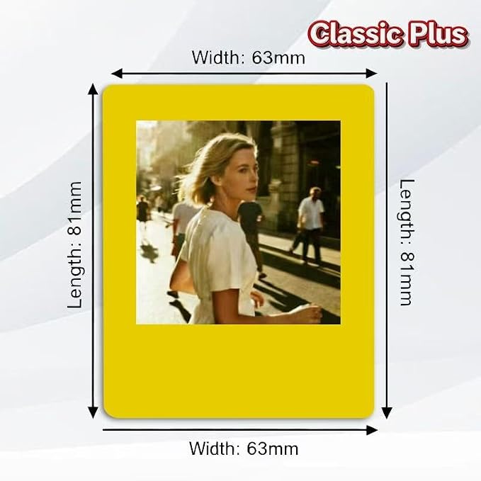 E-Paper Fridge Magnet Classic Plus, Battery Free E-Ink Photo Display, Wireless NFC Smart Frame, Phone Control Acrylic Memo Board Home Travel Party Gift, Compatible iPhone13&Newer(Yellow)