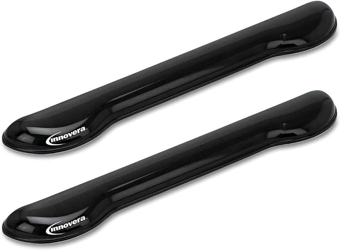 Innovera : Softskin Gel Keyboard Wrist Rest, Black -:- Sold as 2 Packs of - 1 - / - Total of 2 Each