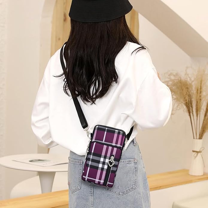 Small Crossbody Bag for Women - Mini Phone Purses with Crossbody Strap and Wallet - Nylon Arm Bag