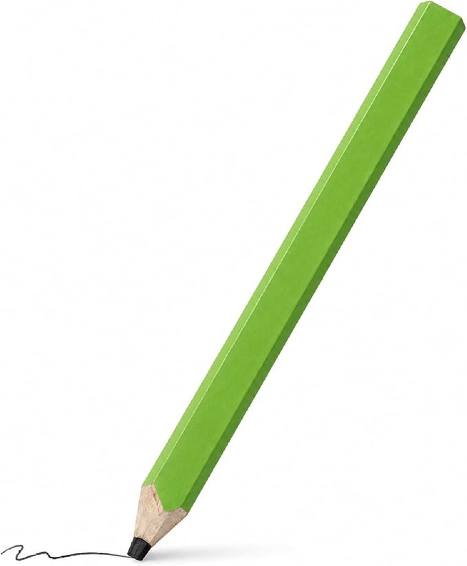 Neon Green Carpenter Pencils – Set of 4 High Visibility Woodworking Marking Pencils, Flat Anti-Roll Design for Construction, Carpentry, Framing & DIY Projects