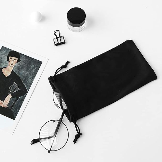 6pcs Sunglasses Eyeglasses Microfiber Soft Pouch Bag Storage Bag with 2pcs Glasses Cloth