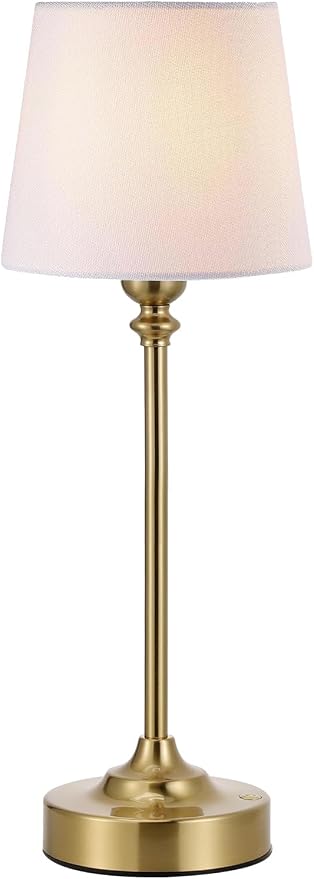 Gold Cordless Table Lamp with Rechargeable Battery, 1 Pack | Touch Stepless Dimming with Memory, 4000mAh Capacity, 3000K Warm Light, for Bedroom, Dining Table, Counter, Living Room