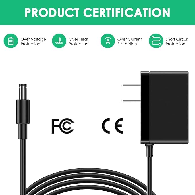 Mrgru 5V Charger Power Cord for Smart Digital Picture Frame Compatible with Skylight/Philips/HP/Aluratek/BSIMB AC Power Adapter