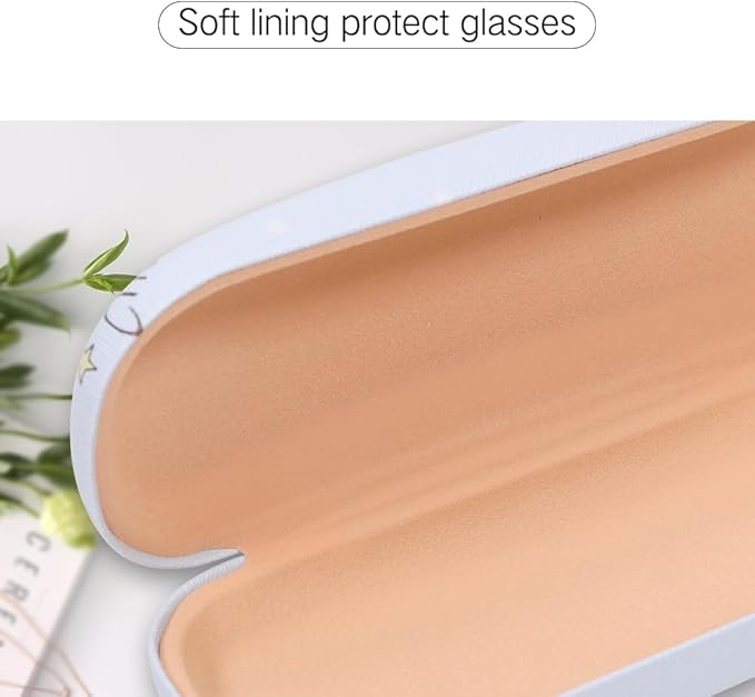 PERFECTSIGHT Hard Shell Eyeglasses Case, Kawaii Protective Glasses Case for Kids, Cute Eyeglass Case for Women Men Girls
