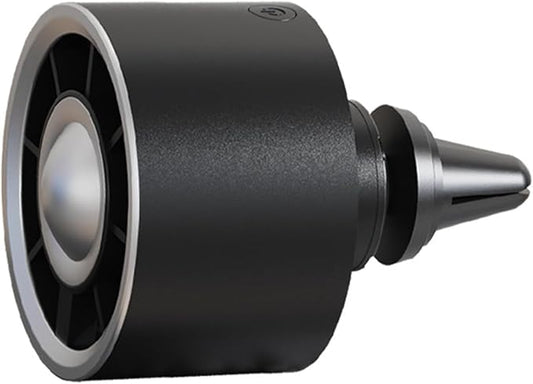 Car Vent Fans, Portable USB Mini Automatic Fan with Cool Lighting, Three-speed Blower with Adjustable Clip, Universal for Most Cars, Trucks, SUVs (Black)