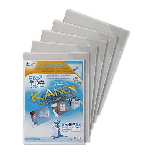 Tarifold P194694 Kang Easy Load Magnetic Back, Corner Close (Pack of 5)