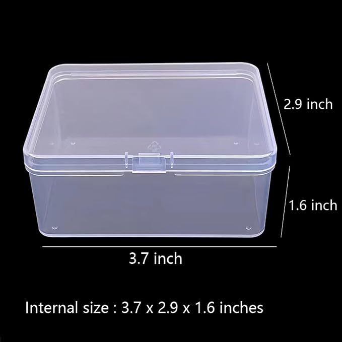 2PCS Plastic Game Card Storage Box, Card Case for Standard Playing Cards, High Capacity Card Holder Box (Empty, No Cards Included)