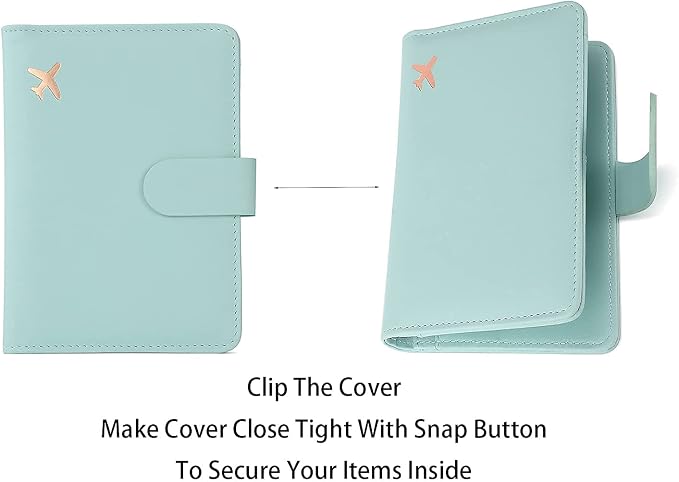 Melsbrinna Premium Leather Passport Holder Covers Case, Waterproof Rfid Blocking Travel Wallet Passport Holder with Pen Holder, Cute Passport Book for Women/Men