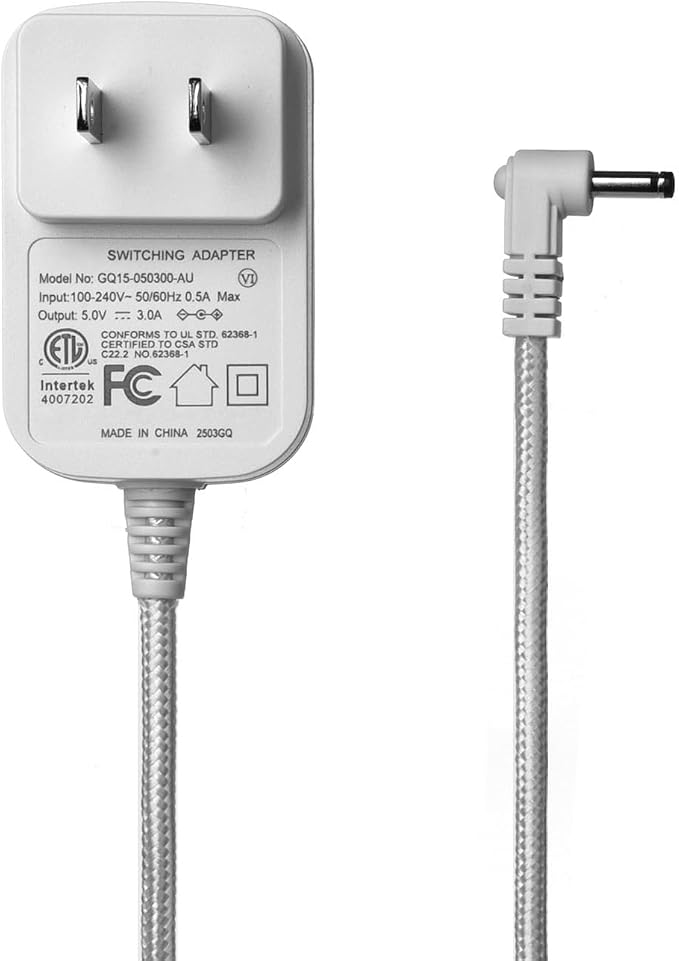 AC Adapter Power Supply 5V 3A for Aura AF900 AF700 AF600 Digital Photo Frame SR-A30503000U2 (White)
