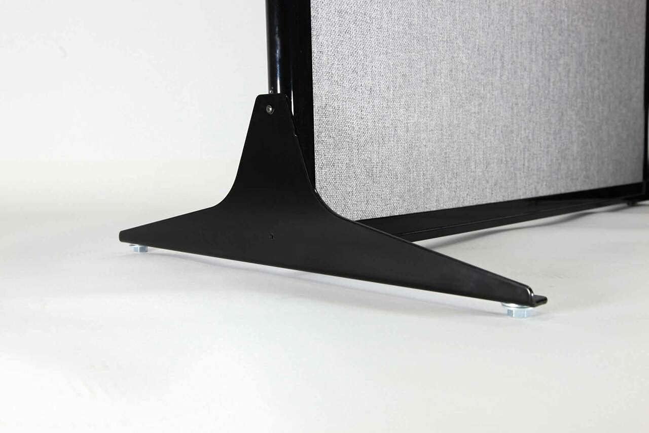 Versare Workstation Partition | Portable Wall Divider | Modern Office Cubicle | Free Standing Privacy Screen | Flexible Work Space | 66" x 70" Red Fabric Panels