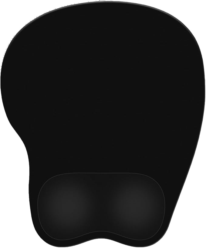 Ergonomic Mouse Pad,Non Slip Mousepad Wrist Rest Support for Office, Computer, Laptop & Mac(A-Black)