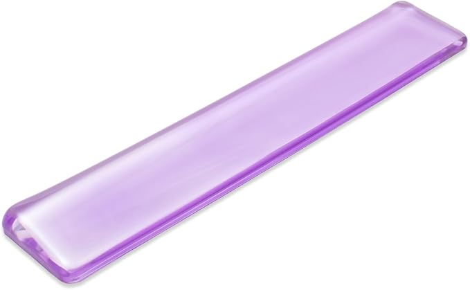 Keyboard Wrist Rest,Gel Wrist Rest for Keyboard-Purple Wrist Rest | Jelly Clear Gel Wrist Pad for Easy Typing, Anti-Slip Comfort Keyboard Wrist Pad for Desktop Relieve Pain