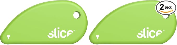 Slice Micro Ceramic Blade, Safety Cutter, Finger Friendly, Cuts Blister Packaging, Paper & Ideal for Outline Trims of Shapes or Coupons (Pack of 2)