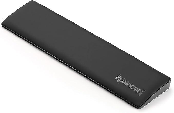 Redragon P035 Meteor S Computer Keyboard Wrist Rest Pad, Ergonomic Soft Memory Foam Wrist Support w/Anti-Slip Rubber Base, 60% 61 Keys Compact Size 11.38 x 2.87 in, 0.78 inch (20mm) Height, Black