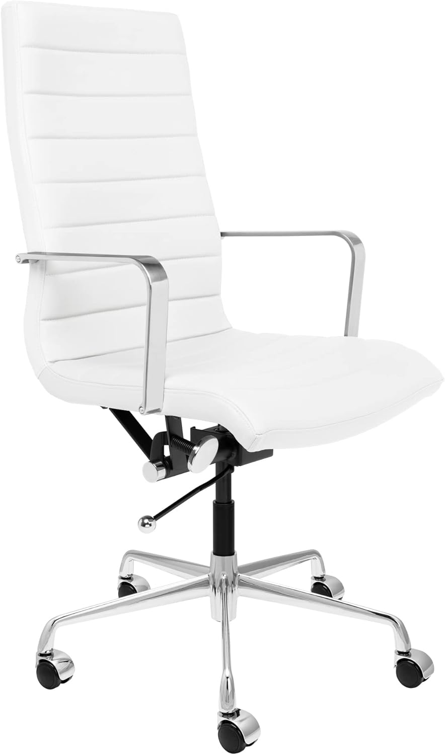 Laura Davidson Furniture SOHO II Tall Back Ribbed Management Chair (White)
