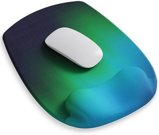 ErgoFlow Gel Wrist Rest Mouse Pad-Ergonomic Cushion for Desk, Cute Aesthetic Computer Decor for Women,Small Mousepad Mat&Laptop Pads-Office,Home Wireless Support&Ergo Accessories (08Aurora Borealis)