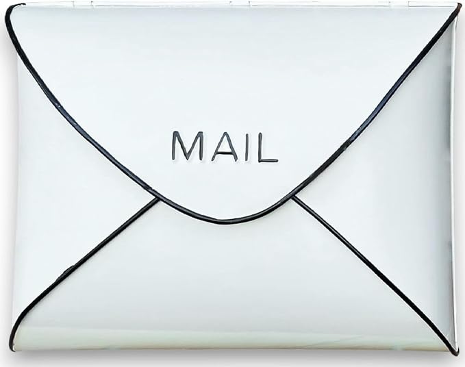 NACH Wall Mount Mailboxes, 11.5 x 9 x 4.5 inch White Wall Mailboxes for Outside, Waterproof Mailboxes for Outside - Envelope Mailbox Kit White