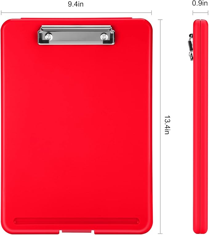 Sooez Clipboard with Storage, Plastic Nursing Clip Board, 8.5" x 11", Work | Sturdy Clipboards Foldable, Cute Hanging Clip Board Case, Teacher, Classroom Must Haves, Office School Supplies, Women & Men