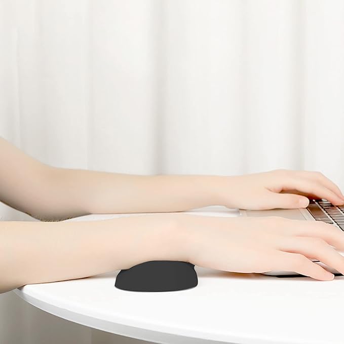 Ergonomic Mouse Wrist Rest Support, Sliding Wrist Pad that Moves with Mouse for Office Work, Gaming, Coding, Relief Sliding Gliding Wrist Pad (Black)